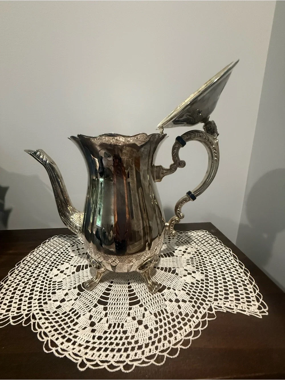 Silver Plated ColorTea/Coffee Pot - Classic Home Dining Accent